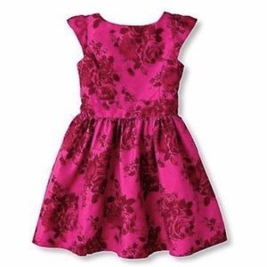 TED BAKER Fuchsia Floral Bow Back Special Occasion Dress